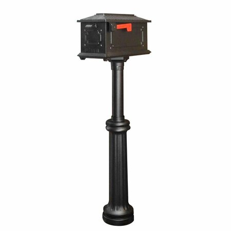 SPECIAL LITE Kingston Curbside with Bradford Surface Mount Mailbox Post, Black SCK-1017_SPK-590-BLK